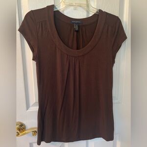 Banana Republic Brown Cap sleeve stretch Top Blouse Women’s Sz S